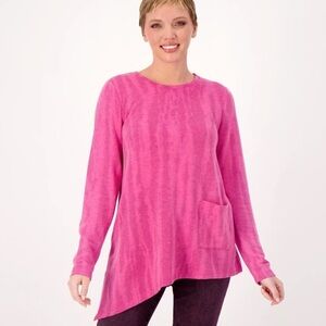 2/$20 • 0304 - LOG LOUNGE Women’s XXS Printed Brushed French Terry Top